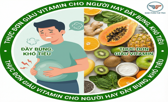 Thực đơn giàu vitamin cho người hay đầy bụng, khó tiêu